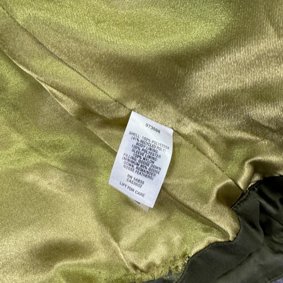 Cabela's Jacket Womens Large Green Down Puffer Hooded Full Zip Outdoor Winter - Picture 7 of 15